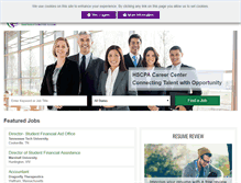 Tablet Screenshot of hscpa.careerbank.com